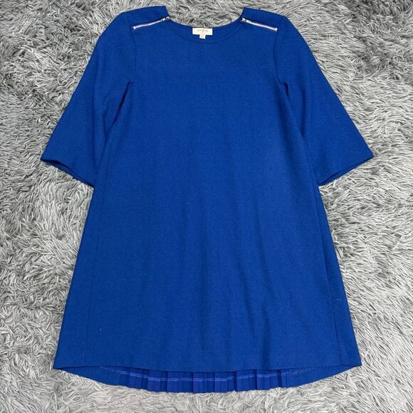 Umgee Royal Blue Shift Dress Pleated Back Size Small - Picture 1 of 9